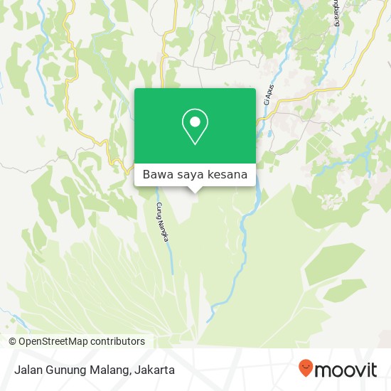 Peta Jalan Gunung Malang