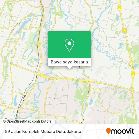 Peta 89 Jalan Komplek Mutiara Duta