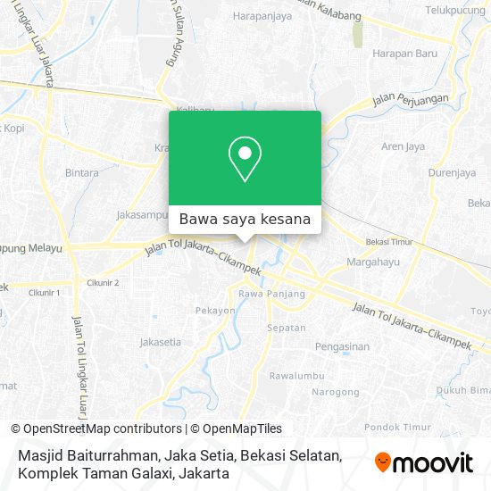 Peta Masjid Baiturrahman, Jaka Setia, Bekasi Selatan, Komplek Taman Galaxi
