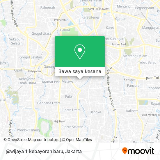 Peta @wijaya 1 kebayoran baru