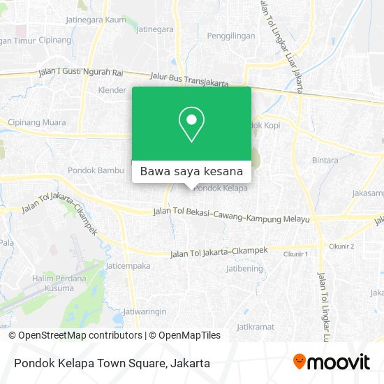 Peta Pondok Kelapa Town Square