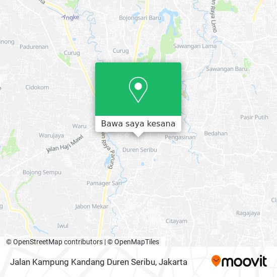 Peta Jalan Kampung Kandang Duren Seribu