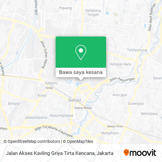 Peta Jalan Akses Kavling Griya Tirta Kencana