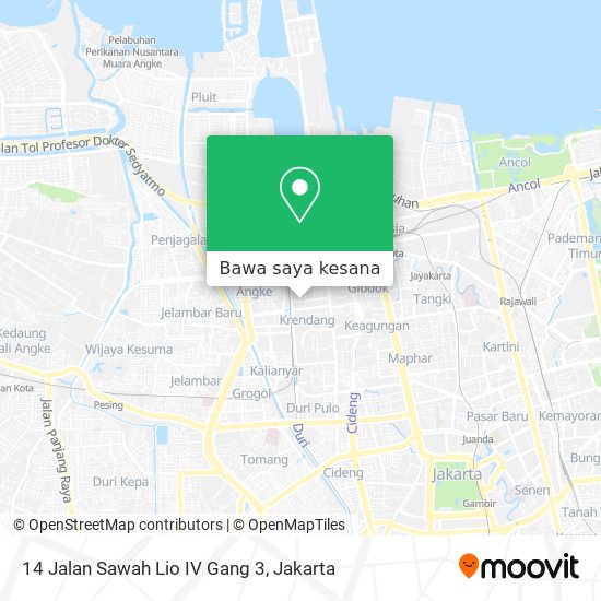 Peta 14 Jalan Sawah Lio IV Gang 3