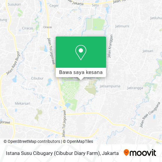 Peta Istana Susu Cibugary (Cibubur Diary Farm)