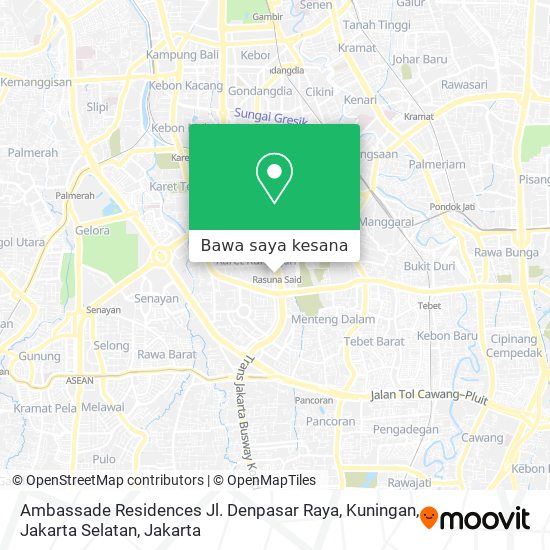 Peta Ambassade Residences Jl. Denpasar Raya, Kuningan, Jakarta Selatan