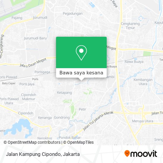 Peta Jalan Kampung Cipondo