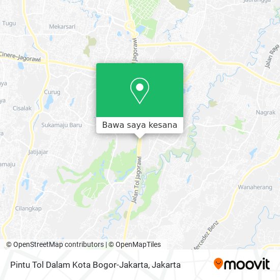Peta Pintu Tol Dalam Kota Bogor-Jakarta