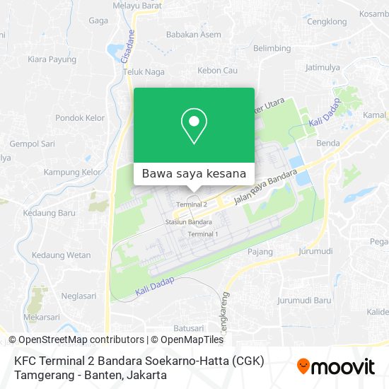 Peta KFC Terminal 2 Bandara Soekarno-Hatta (CGK) Tamgerang - Banten