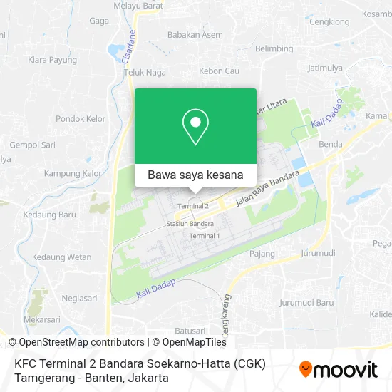 Peta KFC Terminal 2 Bandara Soekarno-Hatta (CGK) Tamgerang - Banten