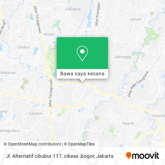 Peta Jl. Alternatif cibubur 117, cikeas ,bogor