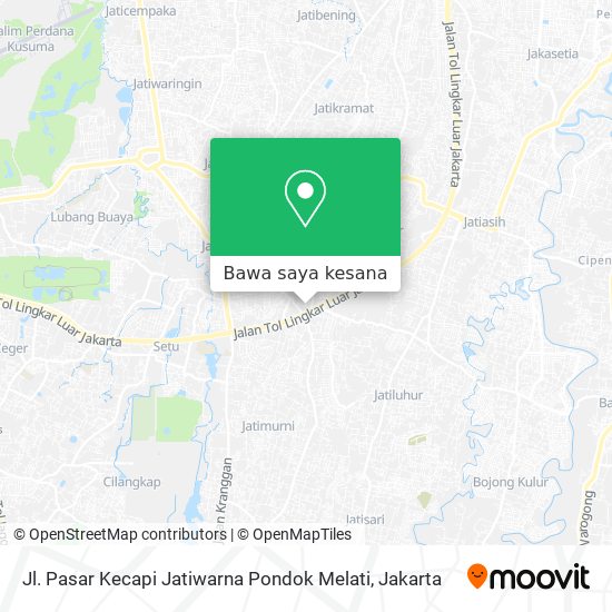 Peta Jl. Pasar Kecapi Jatiwarna Pondok Melati