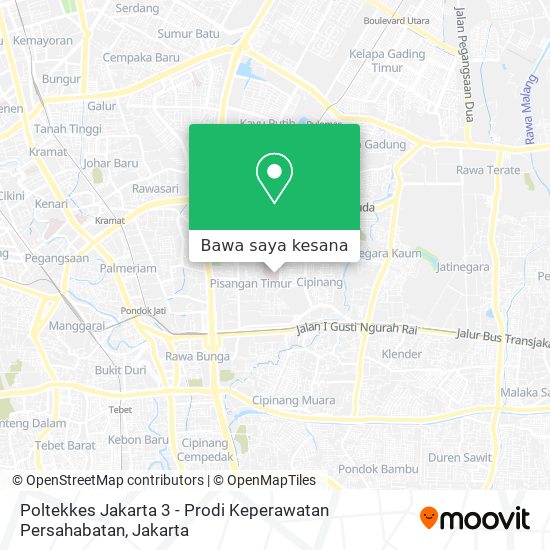 Peta Poltekkes Jakarta 3 - Prodi Keperawatan Persahabatan