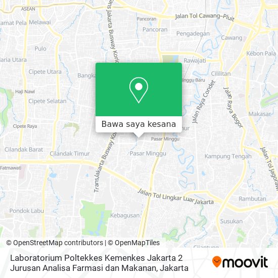 Peta Laboratorium Poltekkes Kemenkes Jakarta 2 Jurusan Analisa Farmasi dan Makanan