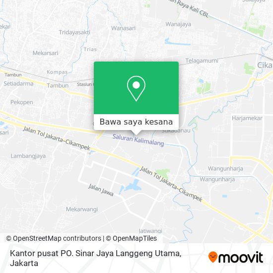 Peta Kantor pusat PO. Sinar Jaya Langgeng Utama