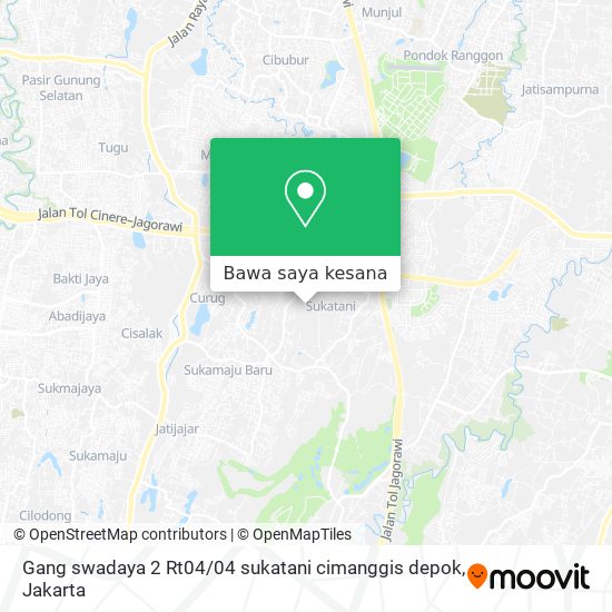 Peta Gang swadaya 2 Rt04 / 04 sukatani cimanggis depok