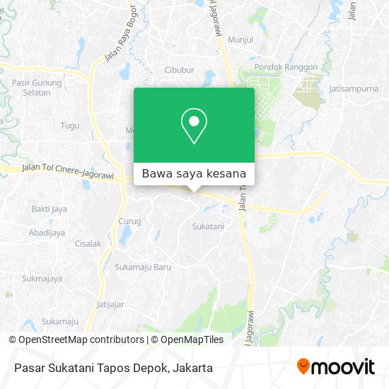 Peta Pasar Sukatani Tapos Depok
