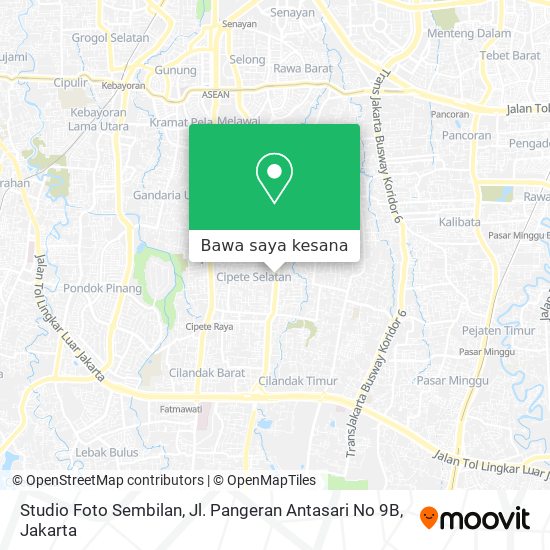 Peta Studio Foto Sembilan, Jl. Pangeran Antasari No 9B