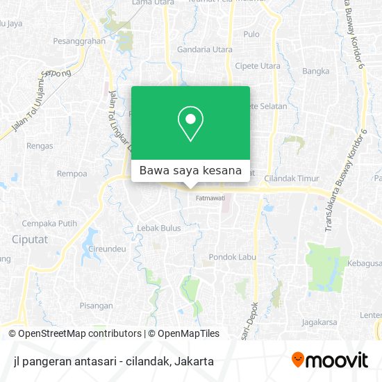 Peta jl pangeran antasari - cilandak