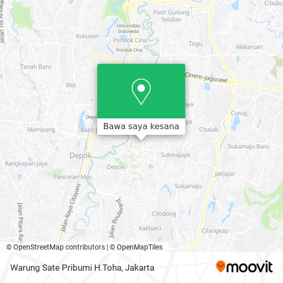 Peta Warung Sate Pribumi H.Toha