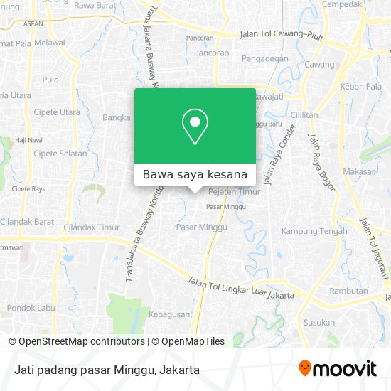 Peta Jati padang pasar Minggu