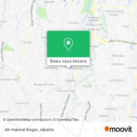 Peta Air mancur bogor