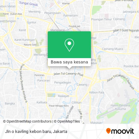 Peta Jln o kavling kebon baru