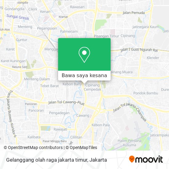 Peta Gelanggang olah raga jakarta timur