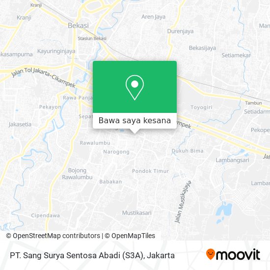 Peta PT. Sang Surya Sentosa Abadi (S3A)