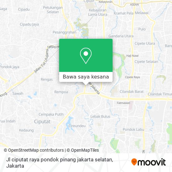 Peta Jl ciputat raya pondok pinang jakarta selatan