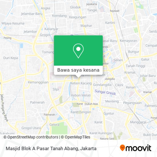 Peta Masjid Blok A Pasar Tanah Abang