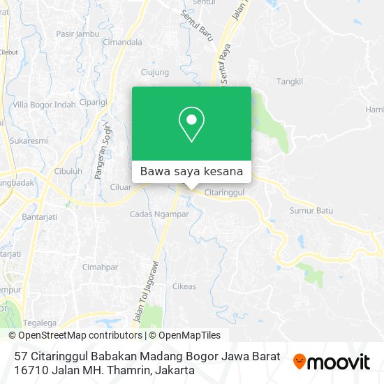 Peta 57 Citaringgul Babakan Madang Bogor Jawa Barat 16710 Jalan MH. Thamrin
