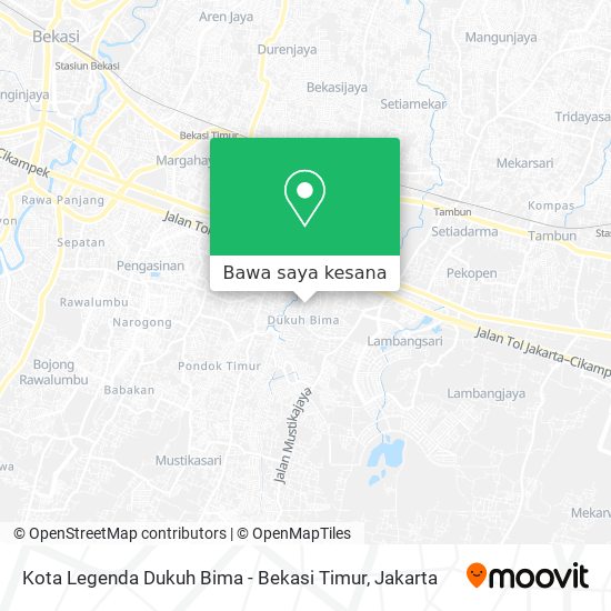 Peta Kota Legenda Dukuh Bima - Bekasi Timur