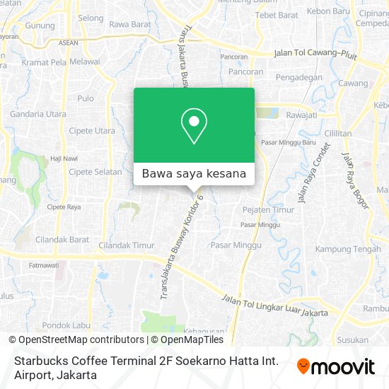 Peta Starbucks Coffee Terminal 2F Soekarno Hatta Int. Airport
