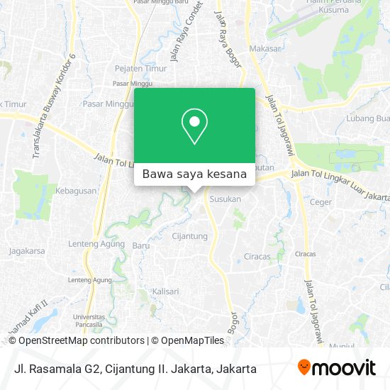 Peta Jl. Rasamala G2, Cijantung II. Jakarta