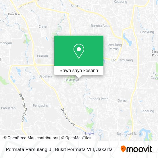 Peta Permata Pamulang Jl. Bukit Permata VIII
