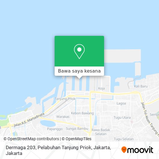 Peta Dermaga 203, Pelabuhan Tanjung Priok, Jakarta