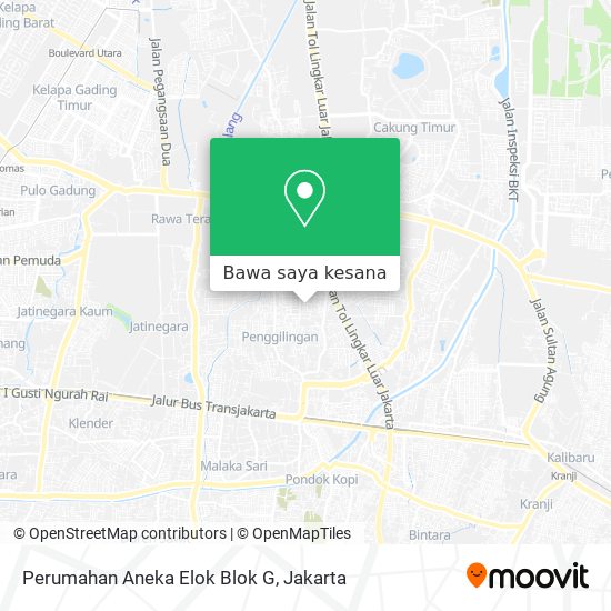Peta Perumahan Aneka Elok Blok G