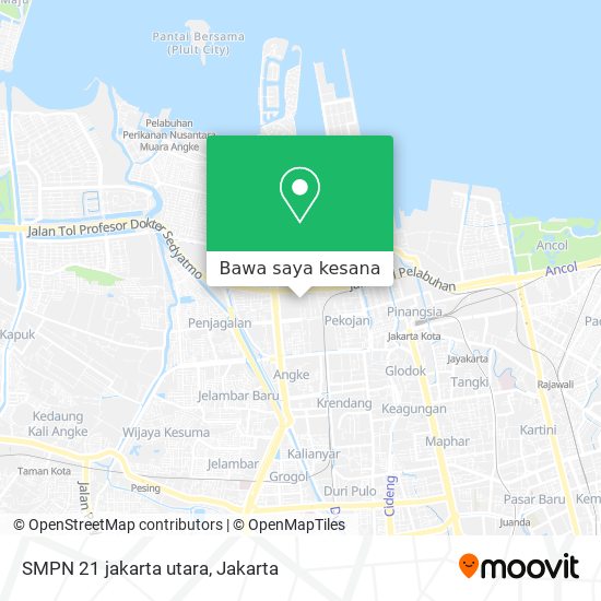 Peta SMPN 21 jakarta utara