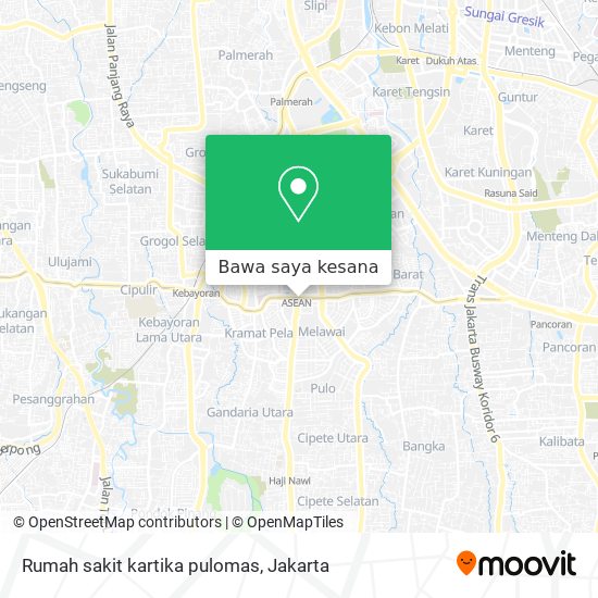 Peta Rumah sakit kartika pulomas