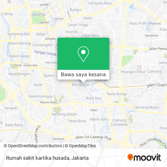 Peta Rumah sakit kartika husada