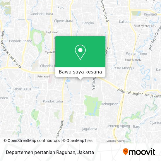 Peta Departemen pertanian Ragunan