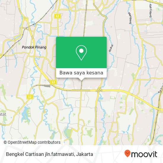 Peta Bengkel Cartisan jln.fatmawati