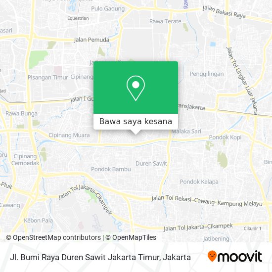 Peta Jl. Bumi Raya Duren Sawit Jakarta Timur