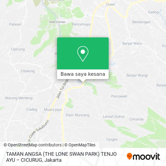 Peta TAMAN ANGSA (THE LONE SWAN PARK) TENJO AYU – CICURUG