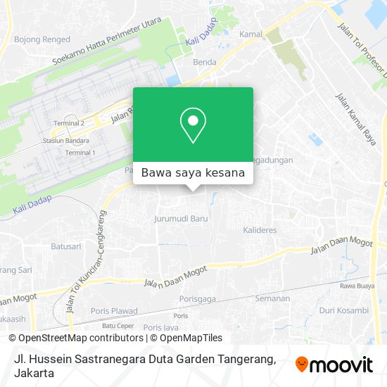 Peta Jl. Hussein Sastranegara Duta Garden Tangerang