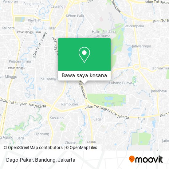 Peta Dago Pakar, Bandung
