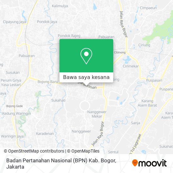 Peta Badan Pertanahan Nasional (BPN) Kab. Bogor