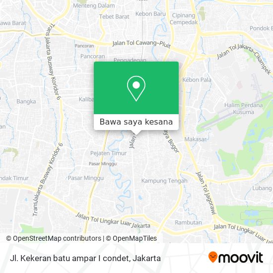 Peta Jl. Kekeran batu ampar I condet