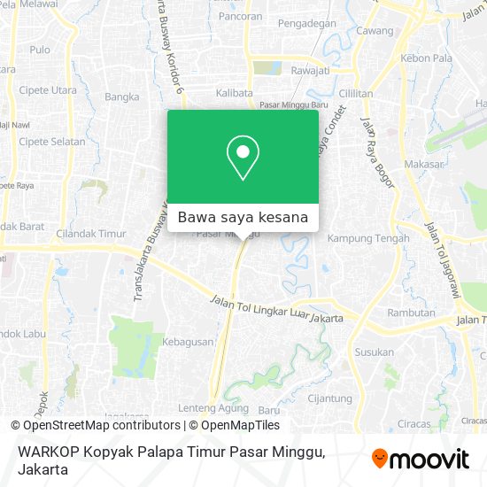 Peta WARKOP Kopyak Palapa Timur Pasar Minggu